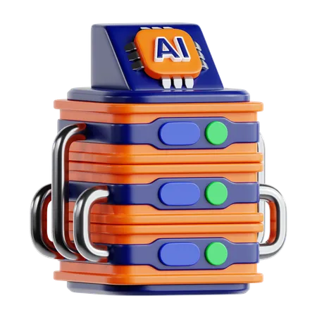 AI Database  3D Icon