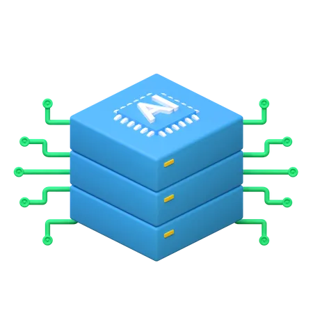 Ai Database  3D Icon