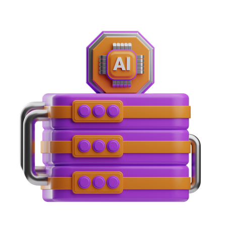 AI Database  3D Icon