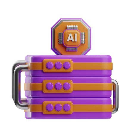 AI Database  3D Icon