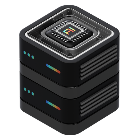 Ai Database Server  3D Icon