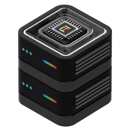 Ai Database Server  3D Icon