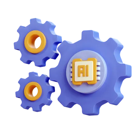 Desenvolvimento de IA 3D Icon