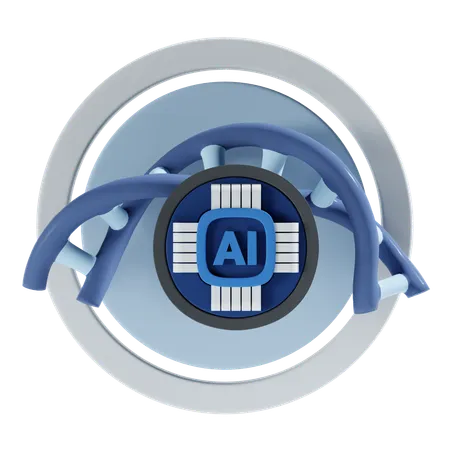 Ai Dna 3 D Icon And Illustration 3D Icon