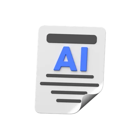 An AI Document 3 D Icon Is A Three Dimensional Graphical Representation Used In Digital Interfaces To Symbolize Document Functionalities Enhanced By Artificial Intelligence This Icon Typically Combines The Visual Elements Of A Traditional Document Such As A Sheet Of Paper Or A Document File With AI Related Symbols Like A Brain Or Neural Network Pattern Rendered In Three Dimensions To Add Depth And Realism When Users Encounter The AI Document 3 D Icon It Signifies An Association With Intelligent Document Processing Automated Content Analysis Smart Text Recognition Or AI Driven Data Extraction Providing A Clear And Recognizable Indicator For Related Applications Or Services AI Document 3 D Icons Are Commonly Found In Productivity Software Document Management Systems Data Analysis Tools And AI Enhanced Office Applications Where They Serve As Visual Cues For Users To Access And Manage Documents With The Aid Of Advanced AI Functionalities 3D Icon