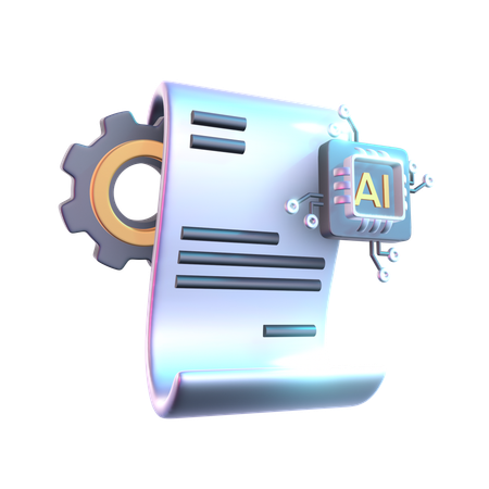 Ai Document  3D Icon