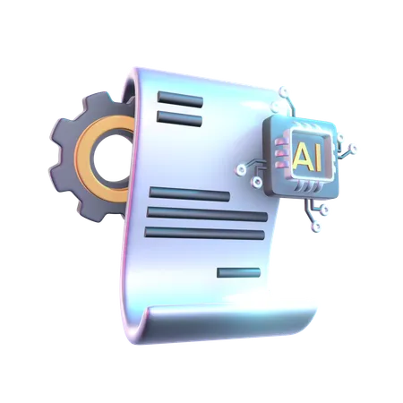 Ai Document  3D Icon