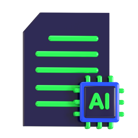 Ai Document  3D Icon