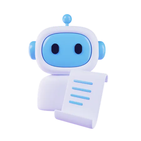 AI Document  3D Icon