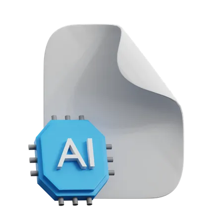 AI Document  3D Icon