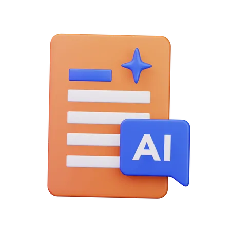 Ai Document  3D Icon