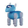 robot dog 3d logo