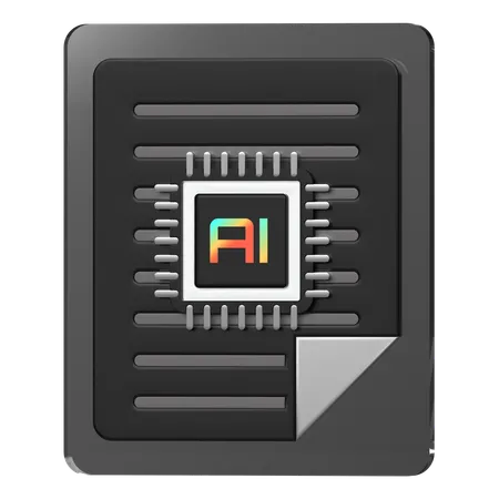 Ai Driven Document  3D Icon