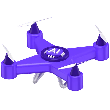 3 D Icon Of An Ai Controlled Drone 3D Icon