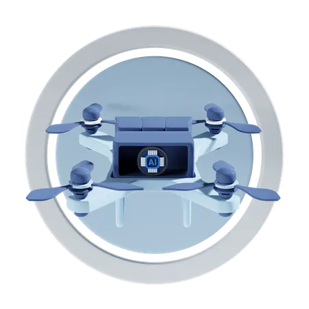 Ai Drone  3D Icon