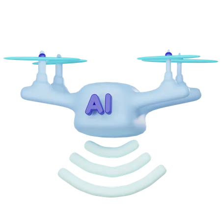 Ai Drone  3D Icon