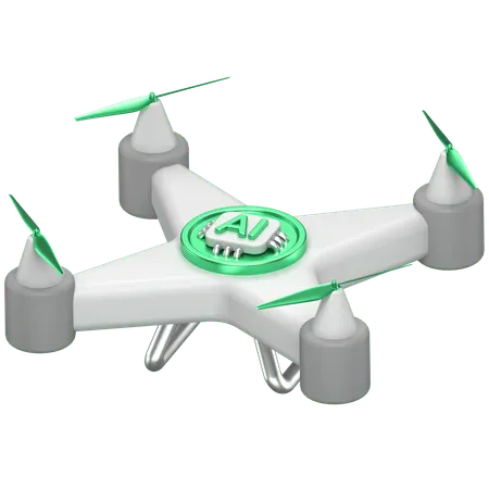 Ai Drone  3D Icon