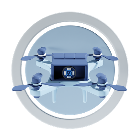 Ai Drone  3D Icon