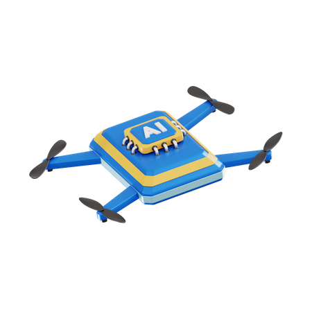 Ai Drone  3D Icon