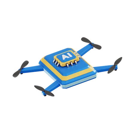 Ai Drone  3D Icon