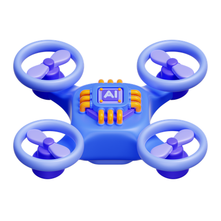 AI Drone  3D Icon