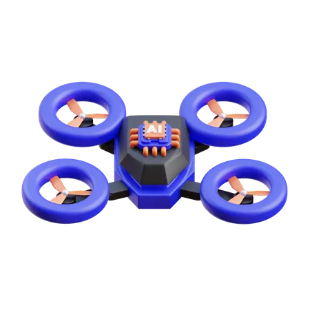 AI Drone  3D Icon