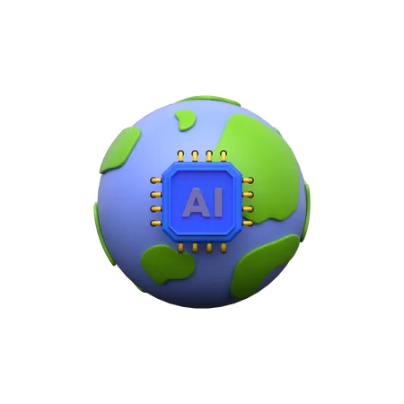 An AI Earth 3 D Icon Is A Three Dimensional Graphical Representation Used In Digital Interfaces To Symbolize Global Artificial Intelligence Applications And Technologies This Icon Typically Features The Visual Elements Of A Globe Highlighting Continents And Oceans Combined With AI Related Symbols Like A Brain Or Neural Network Pattern Rendered In Three Dimensions To Add Depth And Realism When Users Encounter The AI Earth 3 D Icon It Signifies An Association With Worldwide AI Integration Global Data Processing Intelligent Systems And The Interconnectedness Of AI Technologies Across The Planet AI Earth 3 D Icons Are Commonly Found In Global Tech Applications AI Platforms International Data Analytics Tools And Educational Resources Where They Serve As Visual Cues For Users To Access AI Driven Global Services Understand A Is Impact On A Global Scale And Explore Worldwide AI Initiatives 3D Icon