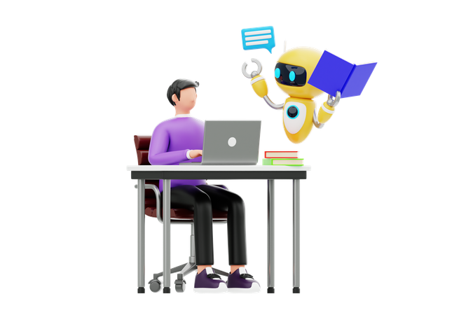 Ai Education Tool  3D Illustration