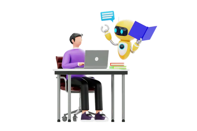 Ai Education Tool  3D Illustration