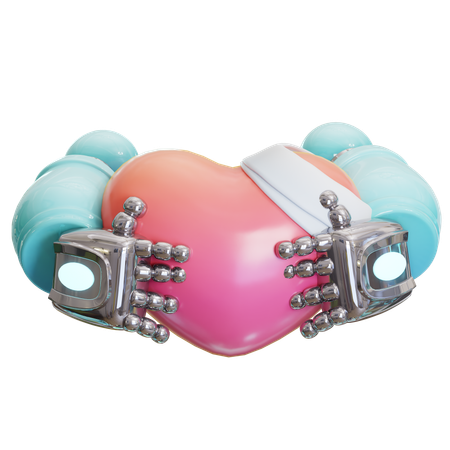 Ai Embrace Broken Heart  3D Icon