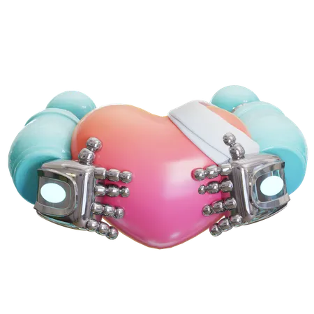 Ai Embrace Broken Heart  3D Icon