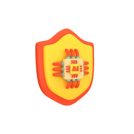 Escudo de ia  3D Icon