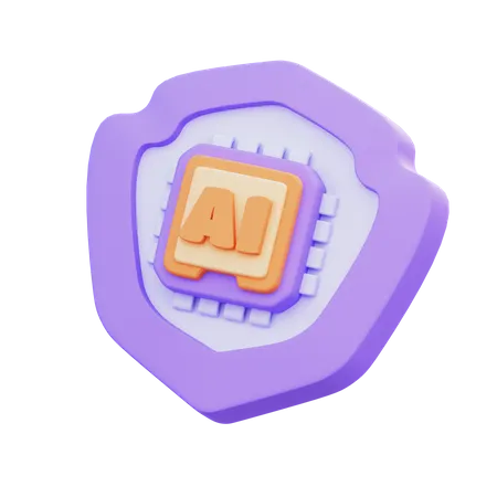 Escudo de ia  3D Icon