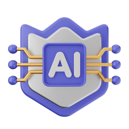 Proteção de escudo ai  3D Icon