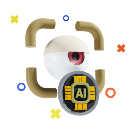 Ai Eye  3D Icon
