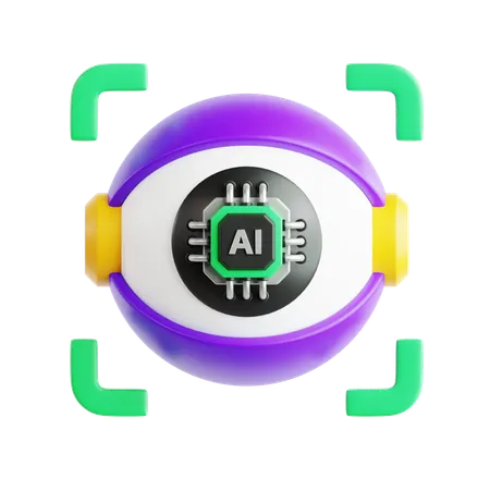 Ai Eye  3D Icon