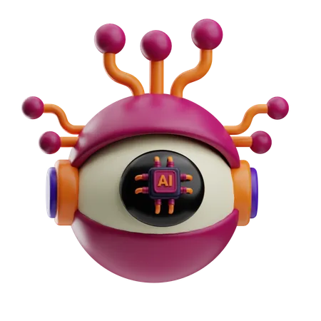 Ai Eye  3D Icon