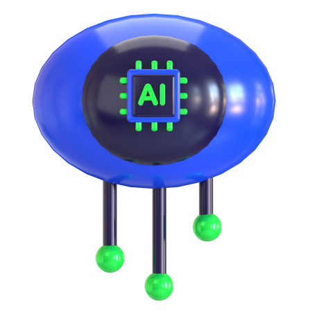 Ai Eye  3D Icon