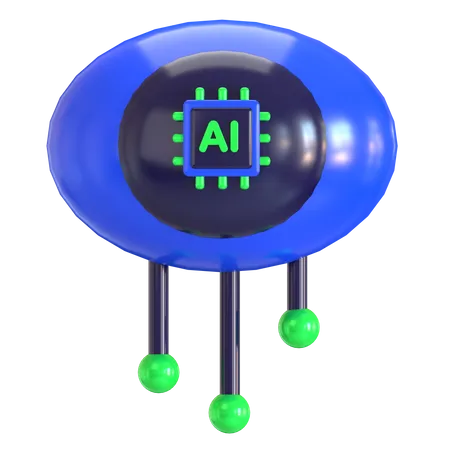 Ai Eye  3D Icon