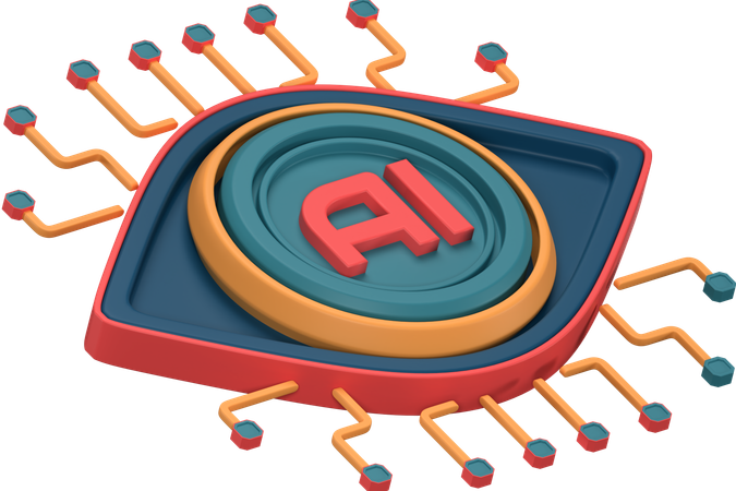 Ai Eye  3D Icon