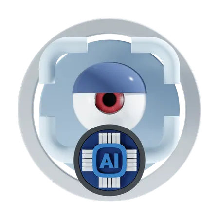 Ai Eye  3D Icon