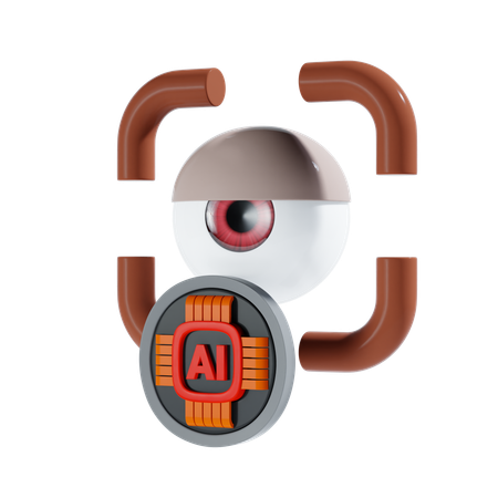 Ai Eye  3D Icon