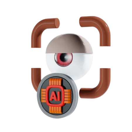 Ai Eye  3D Icon