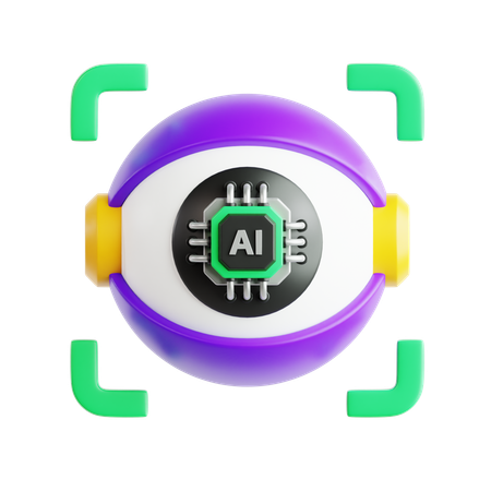 Ai Eye  3D Icon