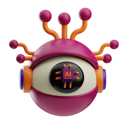 Ai Eye  3D Icon