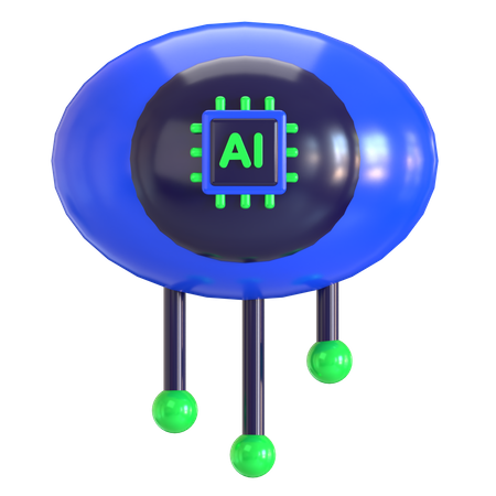 Ai Eye  3D Icon
