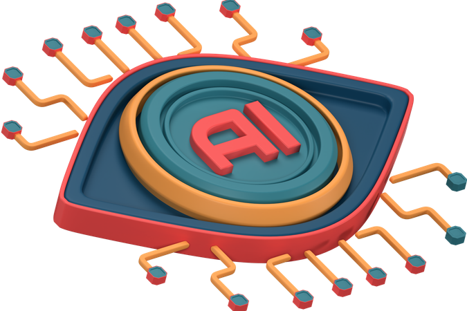 Ai Eye  3D Icon