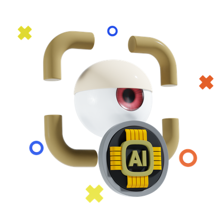 Ai Eye  3D Icon