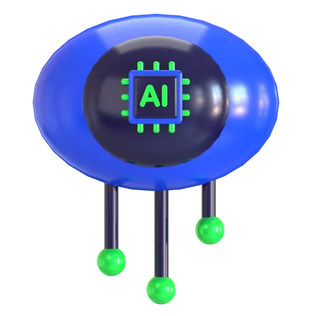 Ai Eye 3 D Illustration Good For Artificial Intelligence Design 3D Icon