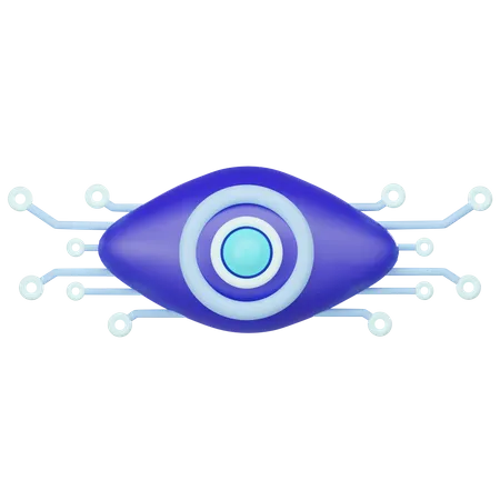 3 D Artificial Intelligence Eye Icon 3D Icon